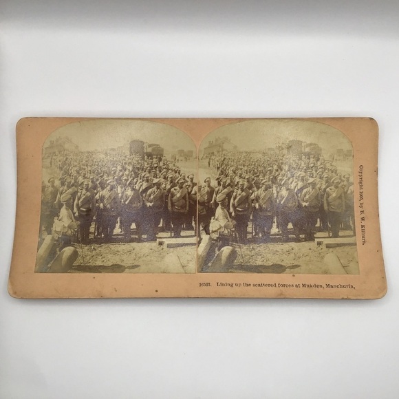 VINTAGE Stereograph Slide 16533 Military Scattered Forces Mukden Manchur… - Picture 1 of 9